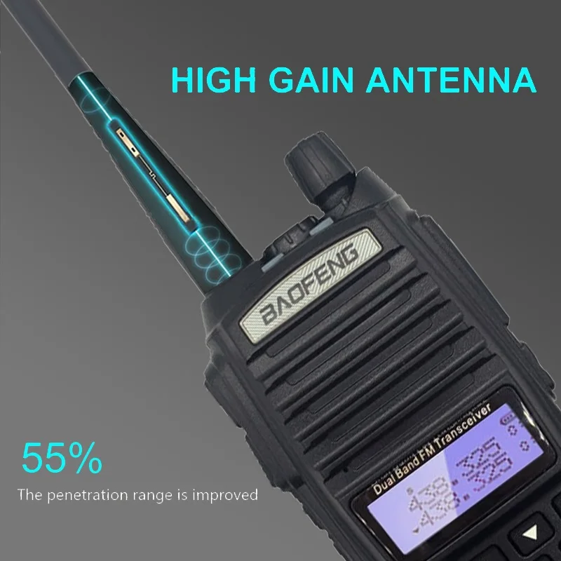 BAOFENG UV-82 8 Вт КВ трансивер Радио Comunicador мощная портативная рация 10 км длинный диапазон UV82 UHF VHF UV 82 Ham CB радио сканер