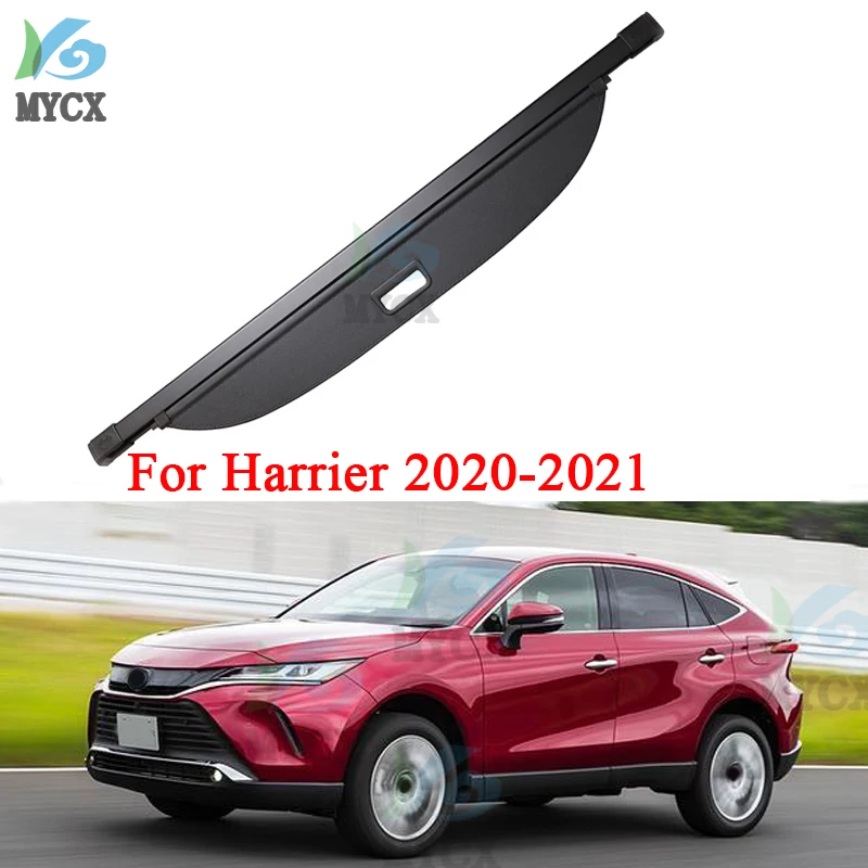 

Black Rear Cargo Cover Trunk Shield Security Retractable Luggage Shade For Toyota Harrier Venza XU80 2020-2021