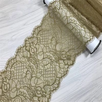 olive green lace fabric chantilly foiled lace trim diy needle work clothing accessories eyelash lace for crafts