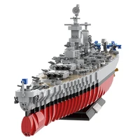 building block c5623 military ww2 weapon large scale naval warship siowa class battleship war weapon model for kids toys gifts