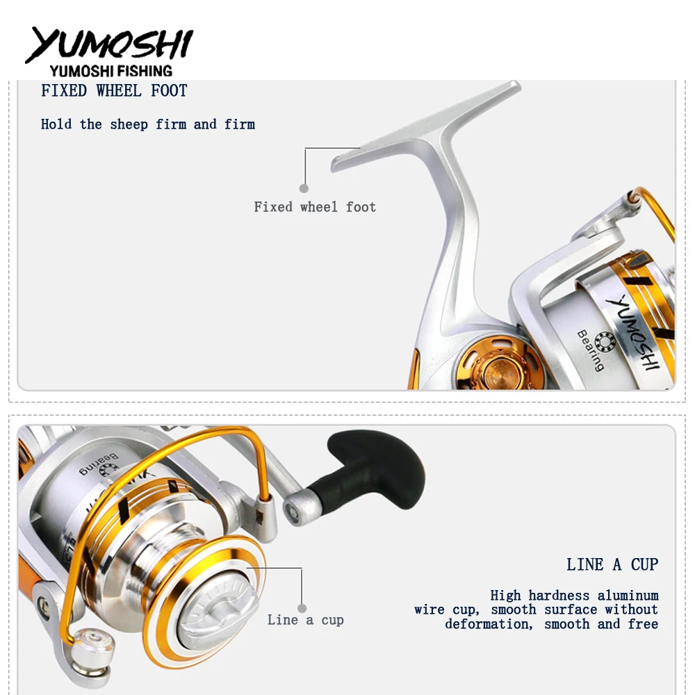 

new wheels 2019 spinning reel 5.5:1 series fishing reel Spinning wheel carretilha de pesca fishing feeder Sea fishing reels EL