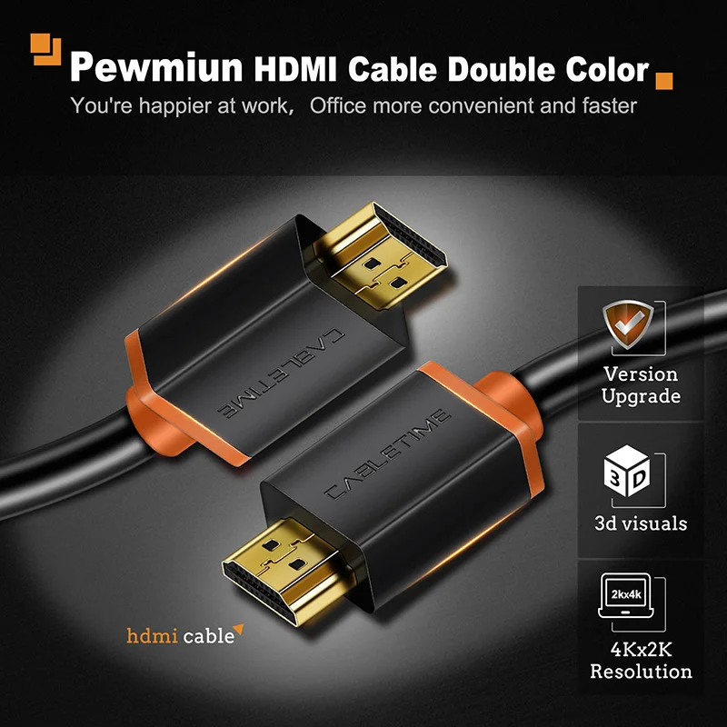 Кабель-переходник Cabletime Thunderbolt HDMI 2.0 4K 60 Гц 1-3 м 5 | Электроника