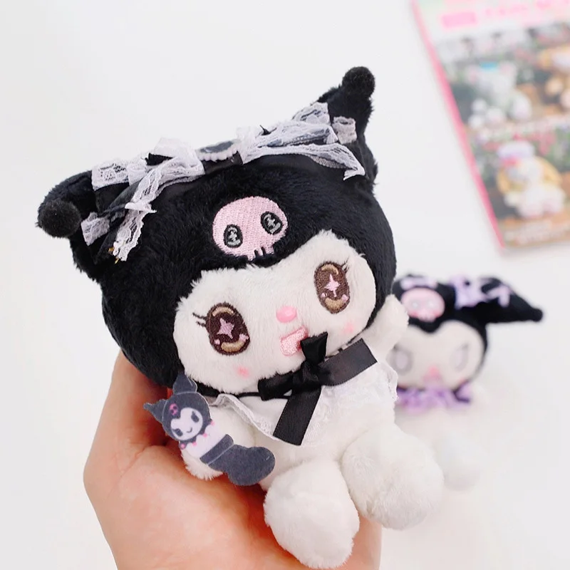 

Sanrio Kuromi мягкие и аниме плюшевые кавайные игрушки серия Маленький Дьявол мультфильм периферия кулон брелок кавайная кукла подарок для девоч...
