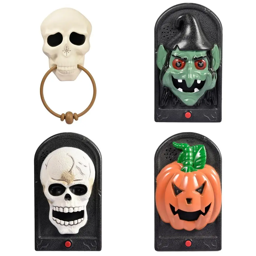 

Halloween Decorations Doorbell Haunted House Skull Doorbell Props With Moving Tongue And Light Up Eyes For Halloween Party Decor