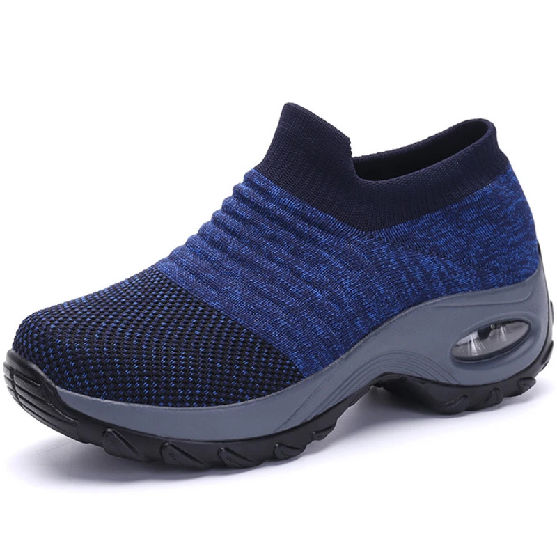 blue woman shoes Бренд tenis feminino; Новинка года; сезон осень; женская обувь для тенниса; дышащая Спортивная обувь; удобные кроссовки; Zapatos De Mujer - Цвет: blue woman shoes