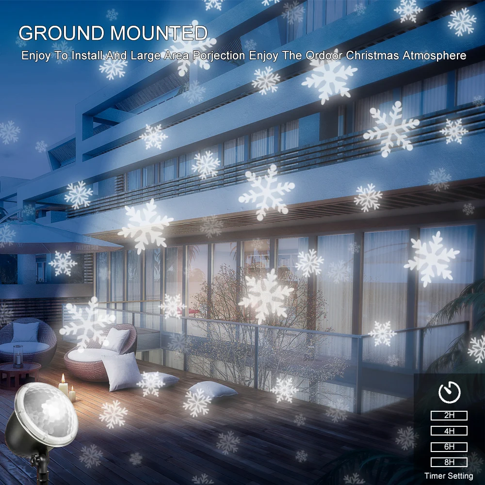 Рождественский проектор огни праздничные с дистанционным управлением