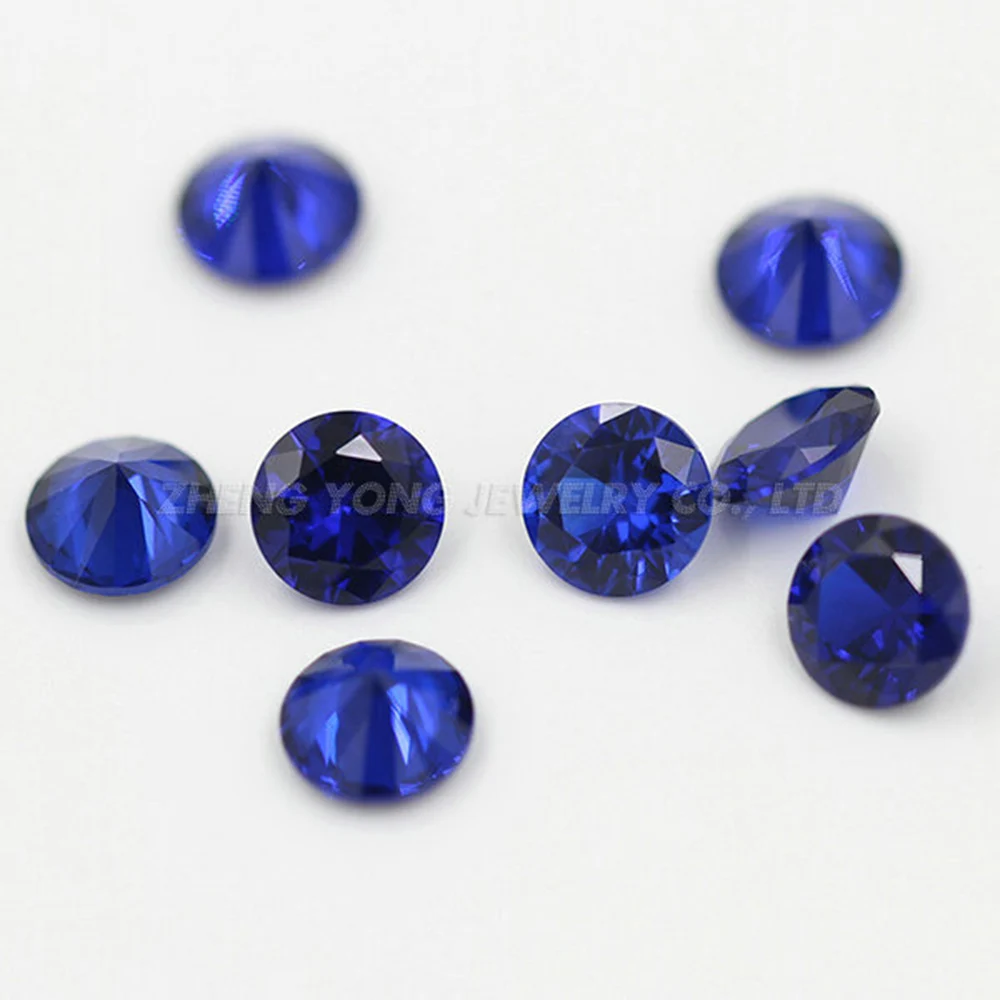 wholesale price high quality round brilliant cut burman blue #112 synthetic Spinel gemstones | Украшения и аксессуары