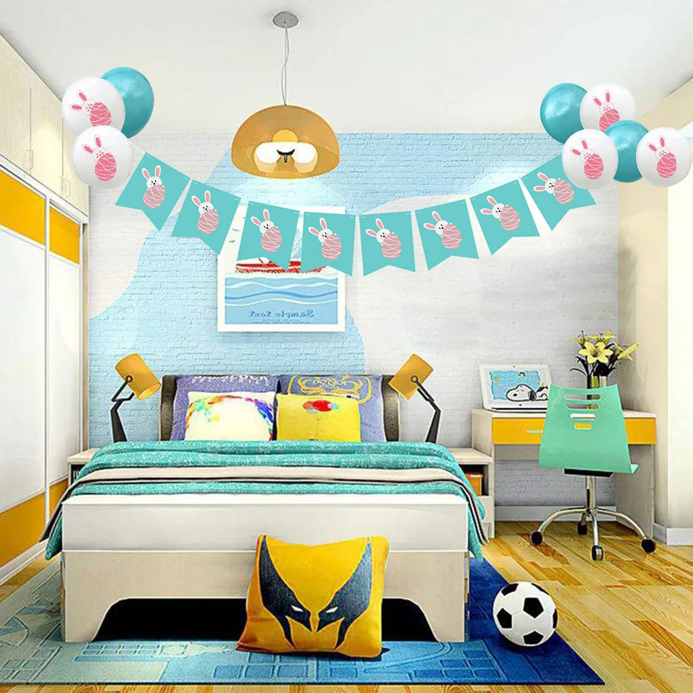 Пасхальное украшение кролик зайчик джутовый баннер флаги для празднования Пасхи