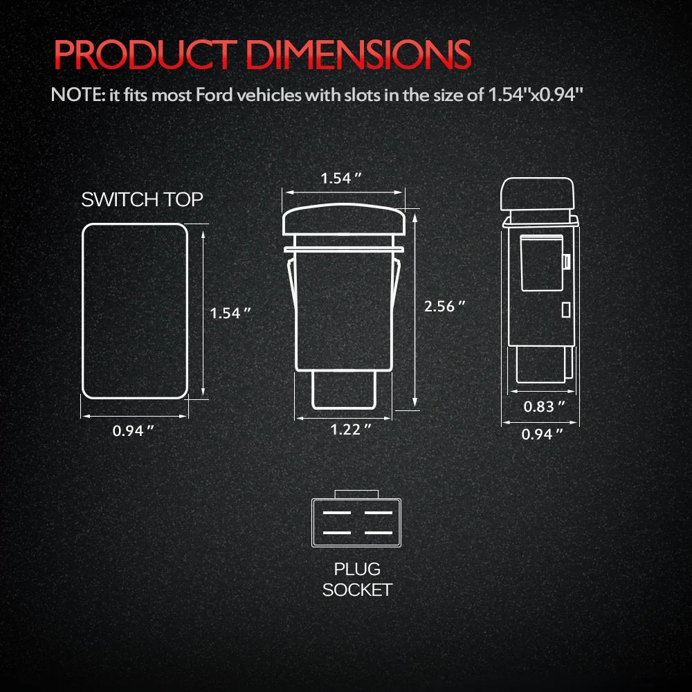 MICTUNING лазерная гравировка символа синий светодиодный переключатель