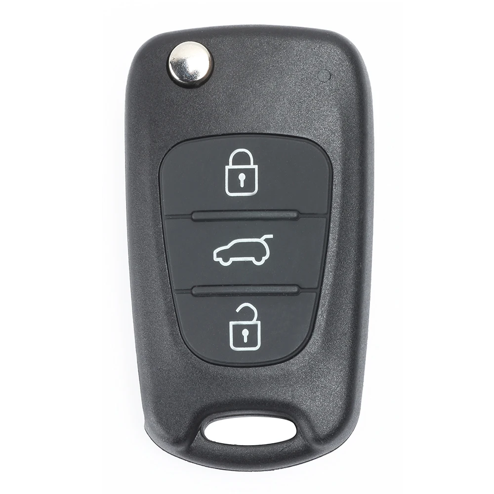 

Keyecu 3 Buttons 433MHZ ID46 Chip Replacement Flip Remote Car Key for Kia K5- with Uncut Blade