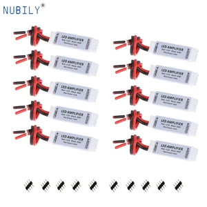 Контроллер усилителя сигнала RGB для светодиодных лент 3528, 5050, 12 В постоянного тока, 5 шт., 1 шт., 3x4 а, 3 канала