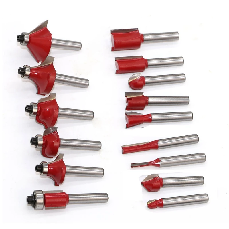 Набор фрез для деревообработки набор твердосплавных 1/4 дюйма с хвостовиком фрезы