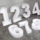 Большая Огромная мозаичная рамка с цифрами и шарами для мальчиков и девочек, подставка для заполнения шаров в виде цифр на день рождения 1, 2, 3, 4, 5, 6, 7, 8, 9, 0, подставка для украшения шаров