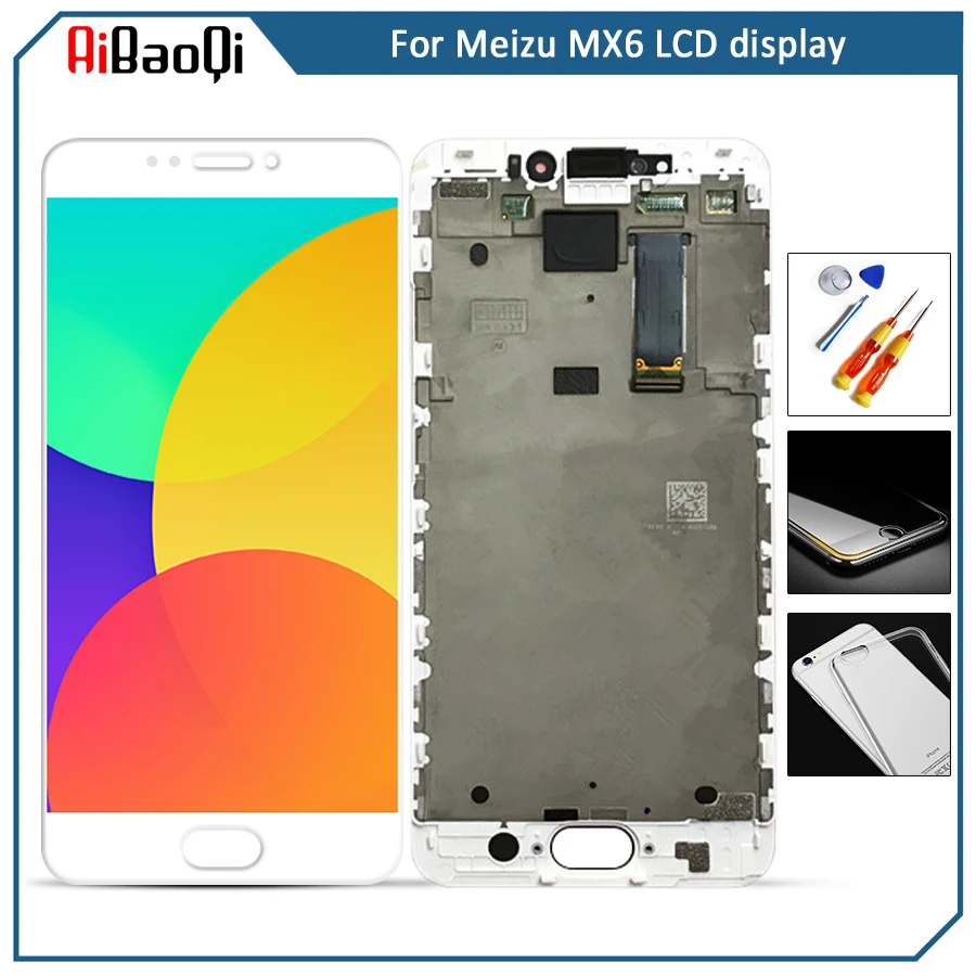Для 5,5 ''Meizu MX6 M685U M685C M685Q M685M ЖК-дисплей+ сенсорный дигитайзер с рамкой Белый/Черный
