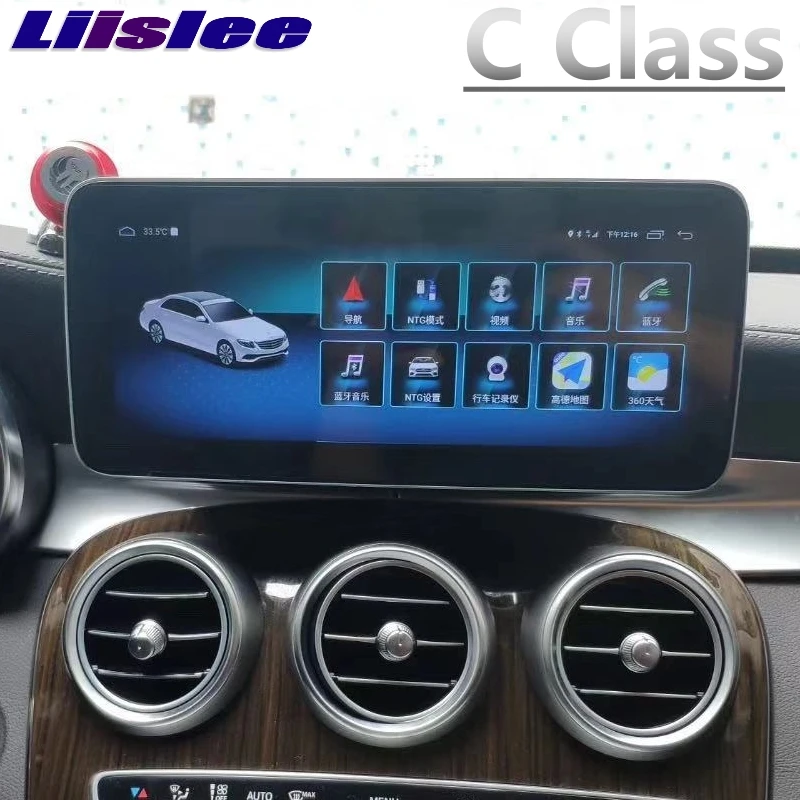 Для Mercedes Benz MB C Class W205 2014 ~ 2018 Liislee автомобильный мультимедийный плеер NAVI CarPlay