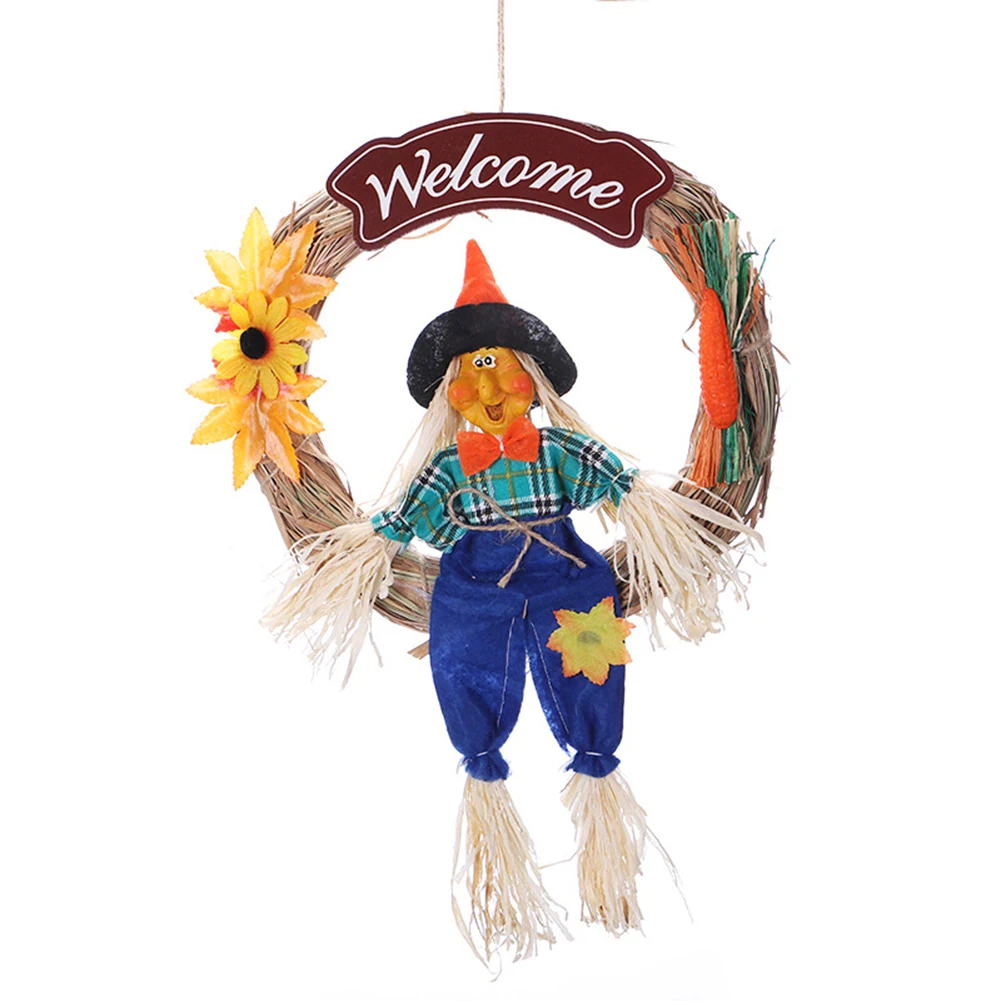 Вечерние висячие украшения на Хэллоуин украшение для сцены соломенный венок