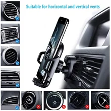 Telephone bracket, non-magnetic mobile phone clip and smart phone bracket for automobile ventilation grille.