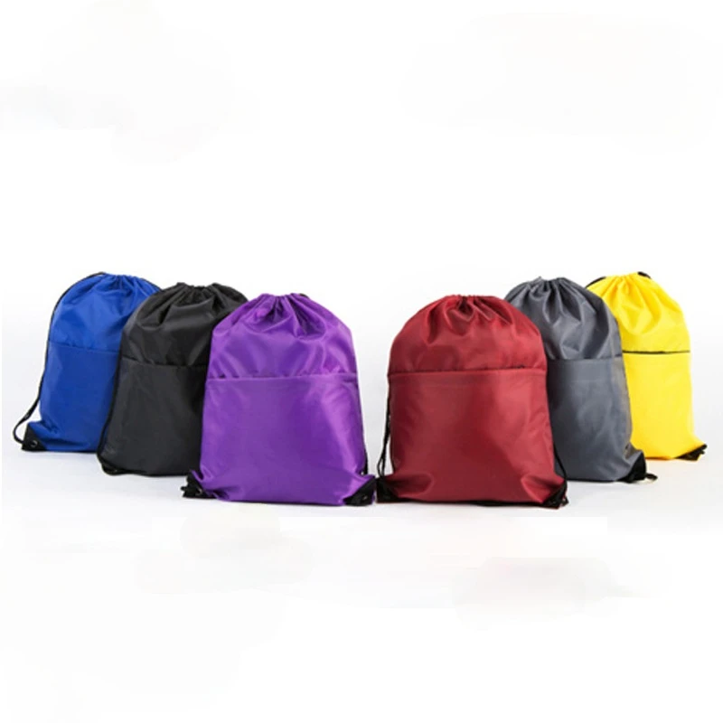 

GAMPORL New Zipper Outdoor Sports Waterproof Drawstring Bags Travel Casual Drawstring Backpack Polyester Couples Bundle Pocket