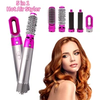 5 in 1 hot air styler multifunction hair dryer brush blow stylers hair culer curling iron rotating straightening hairstyle tools