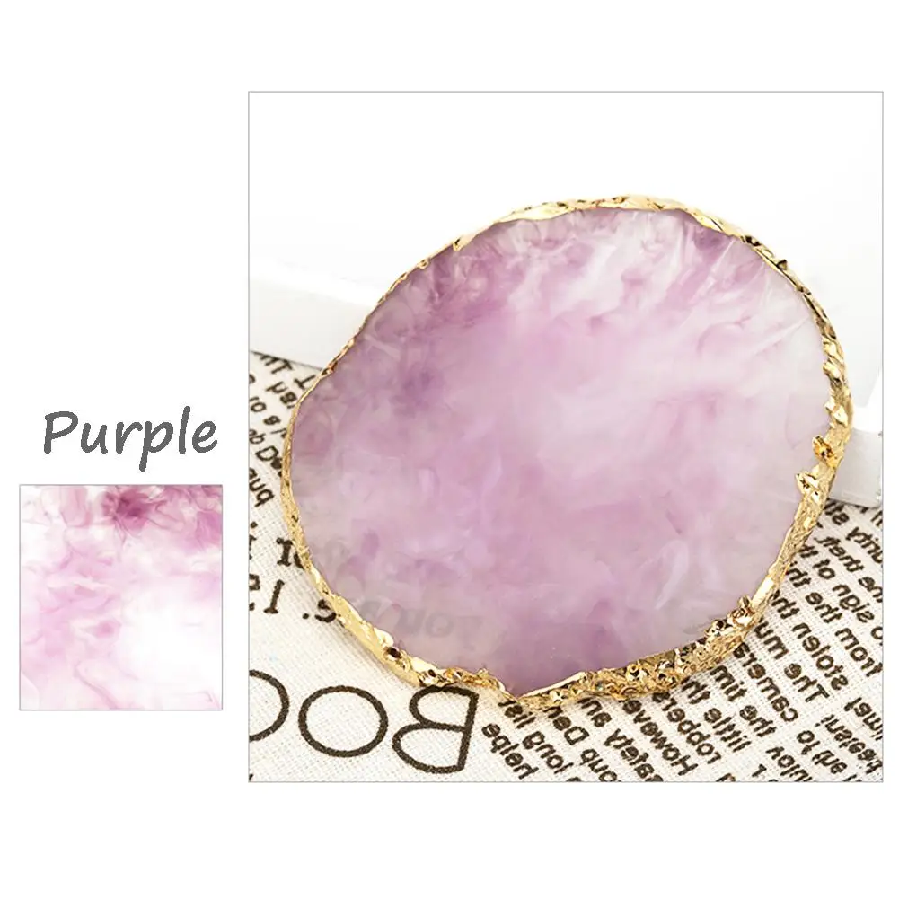 

Natural Resin Agate Nail Art Display Showing Shelf Board Nail Salon Tools Color Mixer Mixing Palette