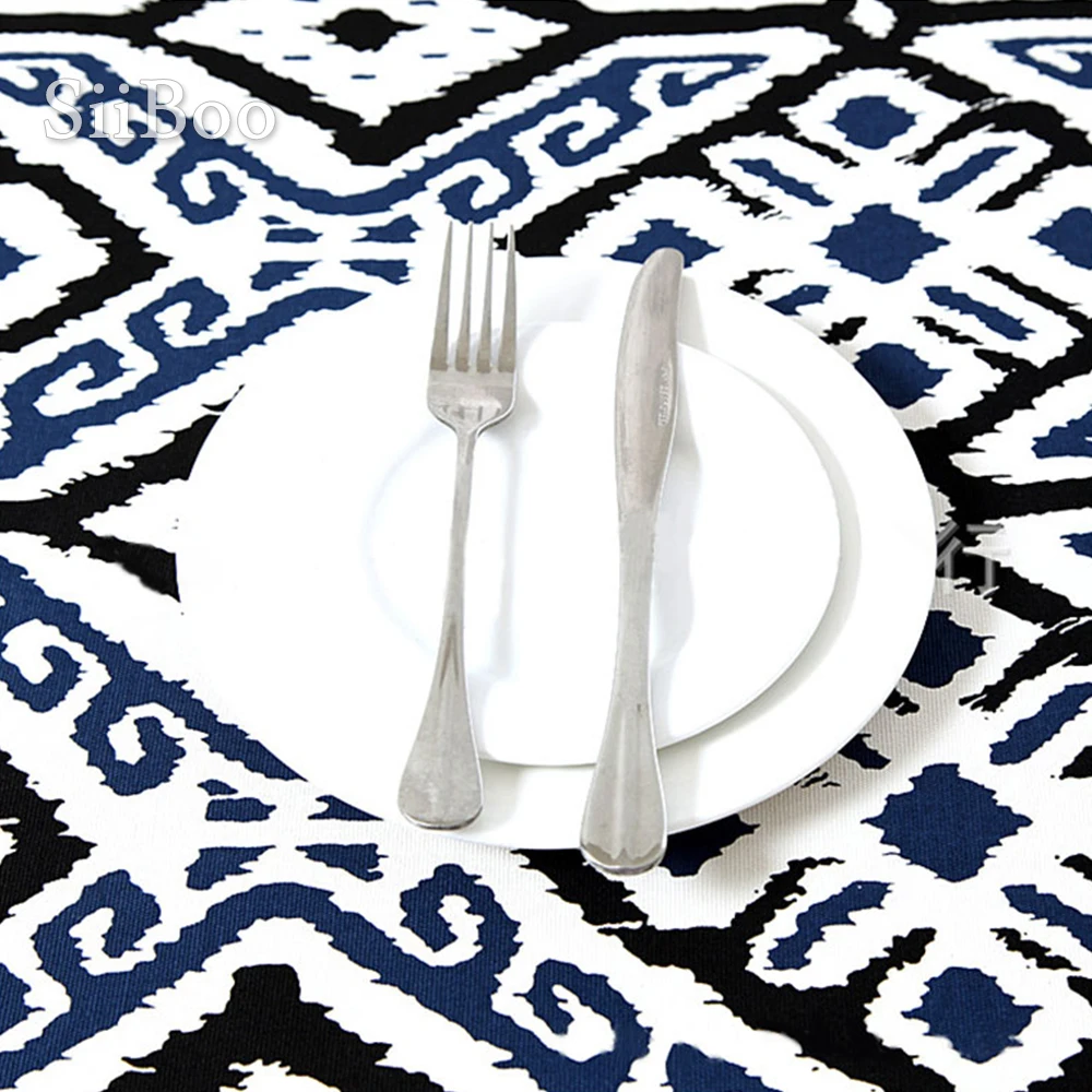 Плотная холщовая скатерть из 100% хлопка в литературном стиле 140*220 см для чайного