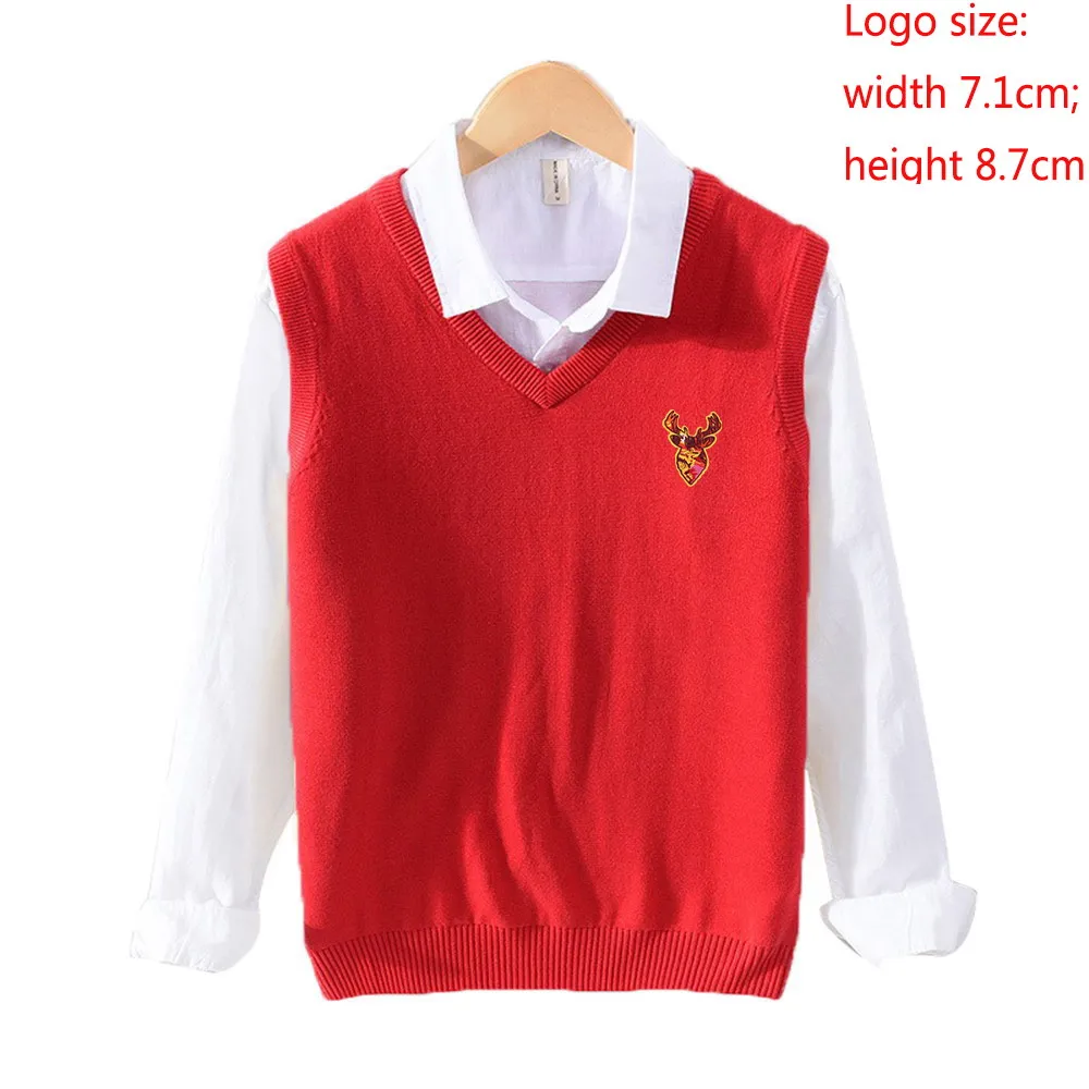 

100% Cotton Brand Sweaters Vests Men Pullovers Slim Fit Jumpers Knit Solid Color Autumn Embroidery Patch Casual Men Clothes