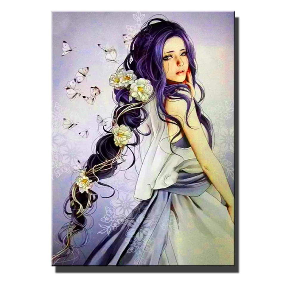 Алмазная живопись мультфильм принцесса девочка полностью квадратные круглые