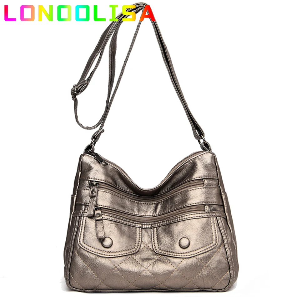 

Сумка-мессенджер на молнии Женская, мягкий саквояж на плечо из искусственной кожи, легкий чемоданчик, сумочка кросс-боди