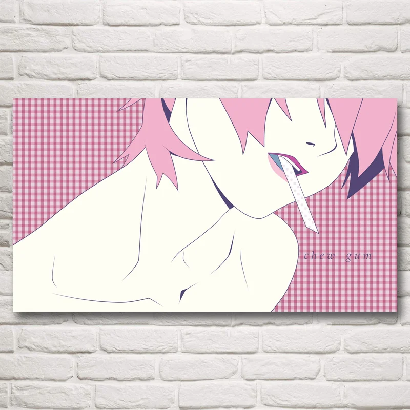 Monogatari серия аниме для девочек Snyp Senjougahara художественные шелковые постеры и принты
