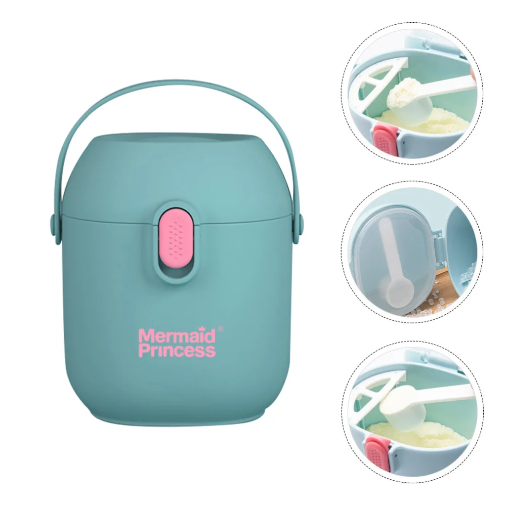 

1pc Baby Food Container Outdoor Portable Milk Powder Sealing Box with Spoon