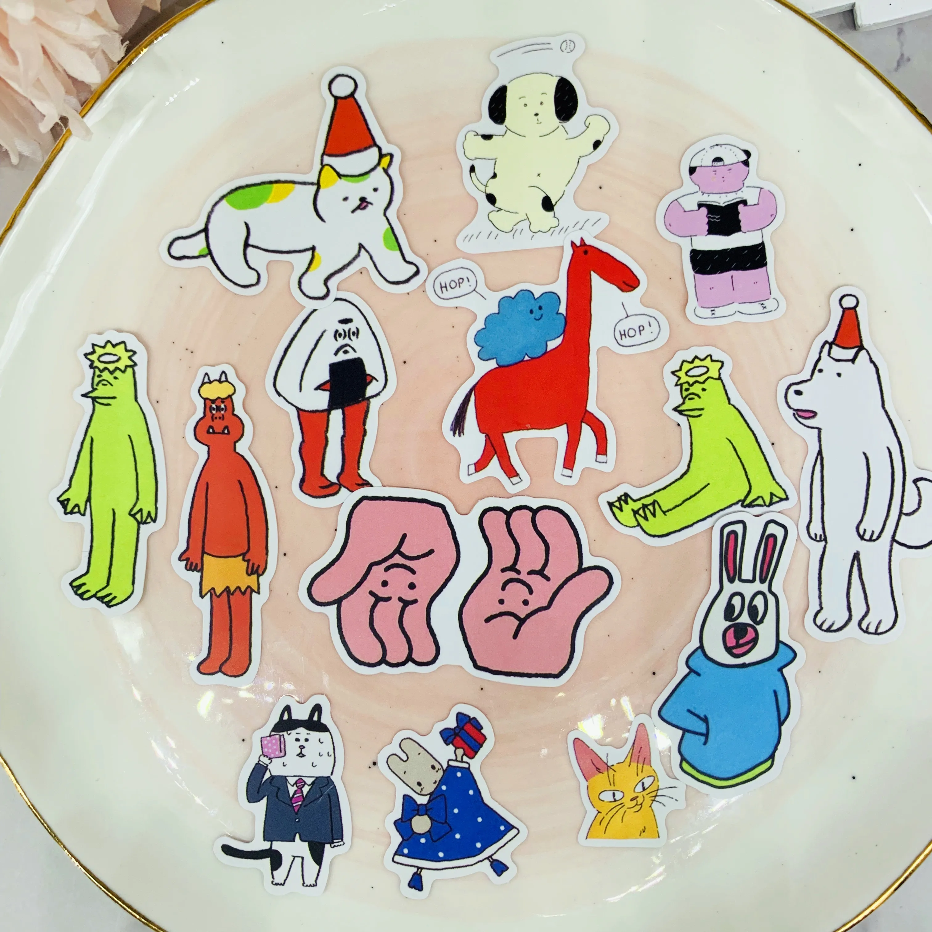 18 шт милые иллюстрации наклейки для детей Домашние Книги Наклейки на