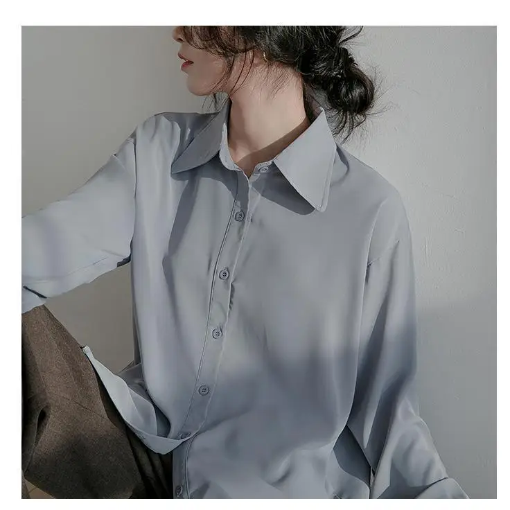 

ZHISILAO Chiffon Blouse Elegant Solid Vintage Office Lady White Long Sleeve Shirts 2021 Vintage Fashion Blusas Top