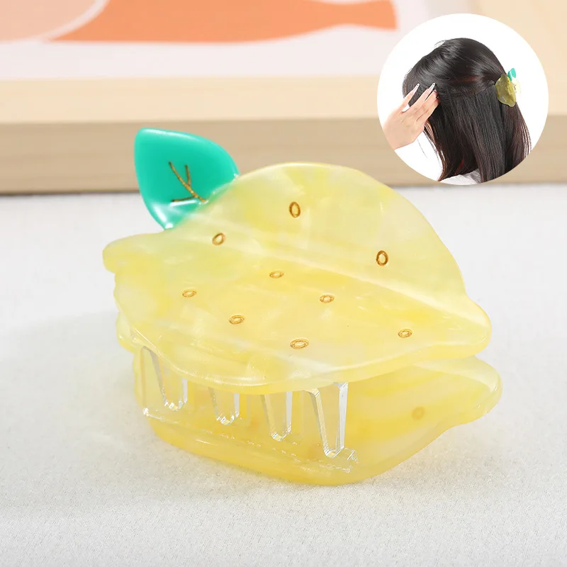 

Pineapple Lemon Fruit Acetate Girl Hairpin Hyuna-style Hair Accessories for Women Small Fresh Hair Claws Shark Clips