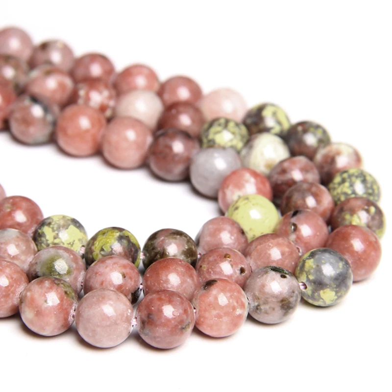 Оптовая продажа натуральный розовый желтый камень в форме цветка сливы бусины из