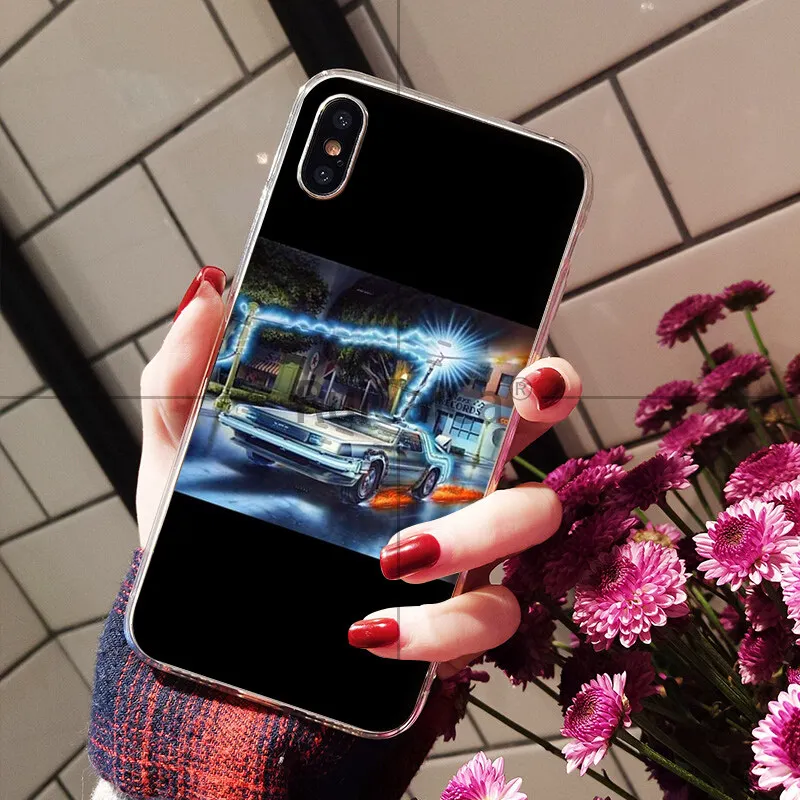Ruicaica Назад в будущее делореан время Coque Оболочка Чехол для телефона iPhone X XS MAX 6 6s 7