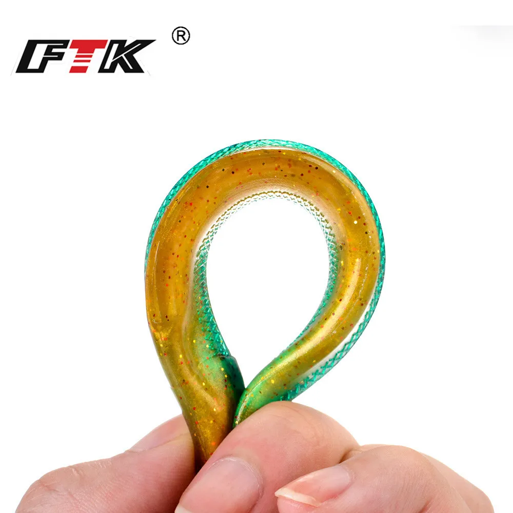 Мягкая приманка для рыбалки FTK 90 мм 120 160 силиконовая искусственная с Т-образным