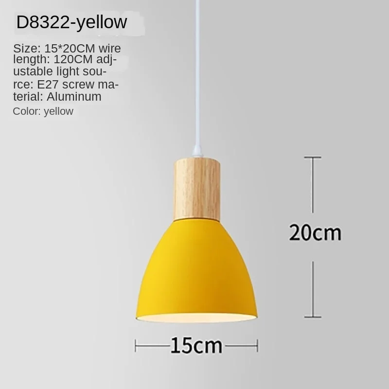 Деревянный подвесной светильник в скандинавском стиле современный кухонный