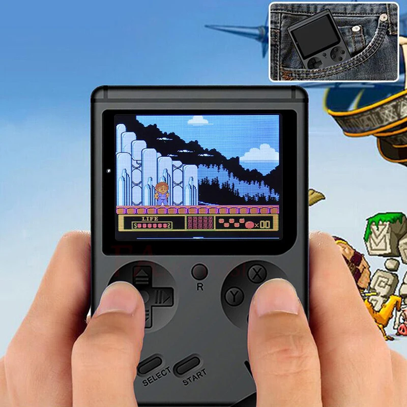 Coolbaby Ретро портативная мини портативная игровая консоль 8-Bit 3,0 дюймов цветной ЖК-дисплей Детский Цветной игровой плеер встроенный 168 для мальчиков видеоигры