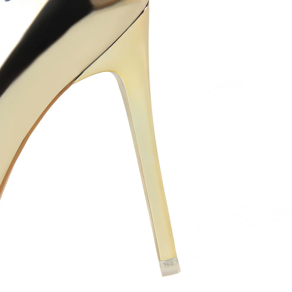 

2021 Plus Size 43 Newest Women 10.5cm High Heels Gold Pumps Female Stripper Tacons Lady Shoes High Heels Scarpins Fetish Shoes