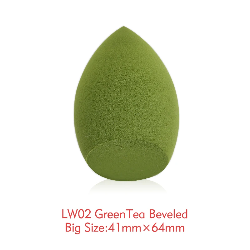 LW02-GreenTea KIMUSE прецизионная без латексной губки для макияжа maquiagem maquillaje макияж без латекса Блендер Comestic специальная губка в форме яйца - Цвет: LW02-GreenTea