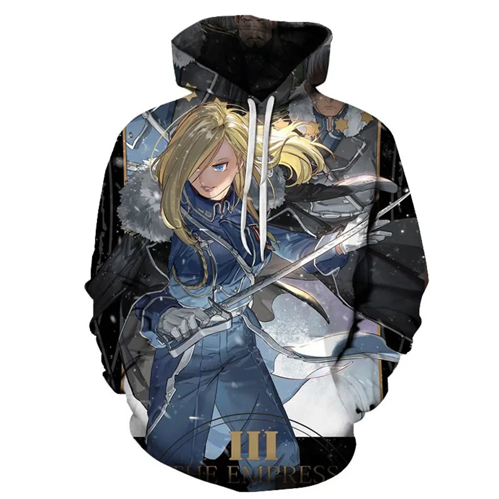 

New Fullmetal Alchemist 3D Men Women Hoodie Fashion Casual Cosplay Costume Hoodies Brand Cool Streetwear Sweatshirt Men Clothing
