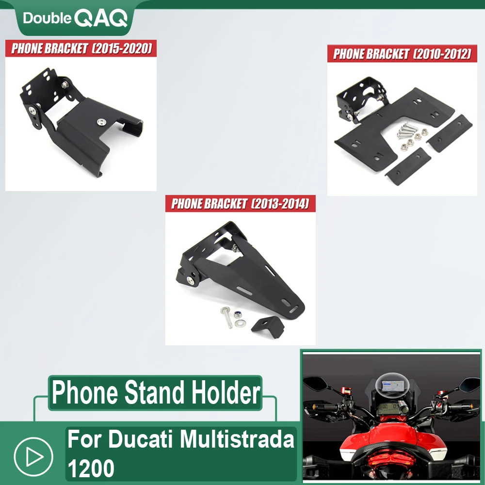 

NEW Motorcycle For Ducati Multistrada 1200 Stand Holder Smartphone Phone GPS Navigation Plate Bracket