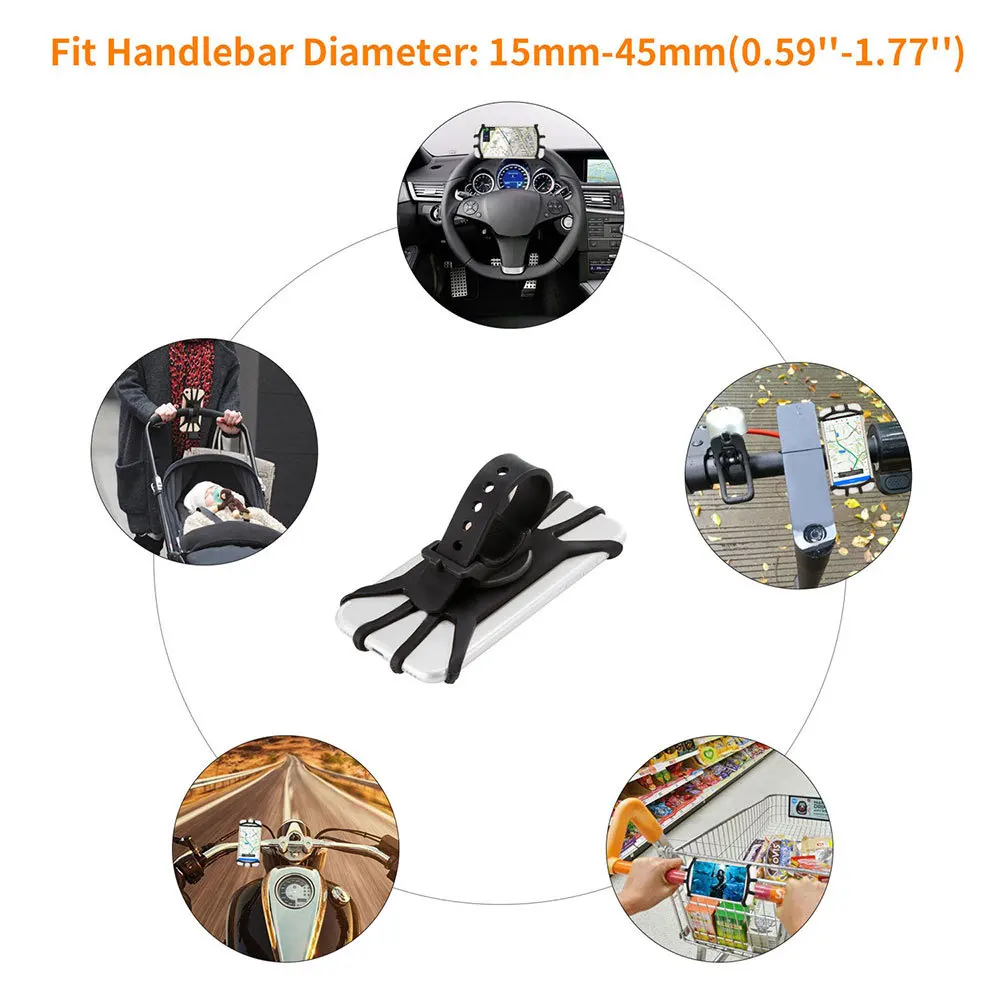 Bike Phone Holder Adjustable Pull Button Anti-shock Mount Bracket Fork For Handlebar Clip Stand GPS | Спорт и развлечения
