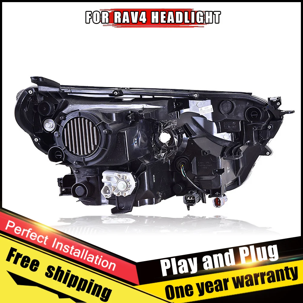 

2PCS Car Style LED headlights for Toyota RAV4 2016-2019 for RAV4 head lamp LED DRL Lens Double Beam H7 HID Xenon bi xenon lens