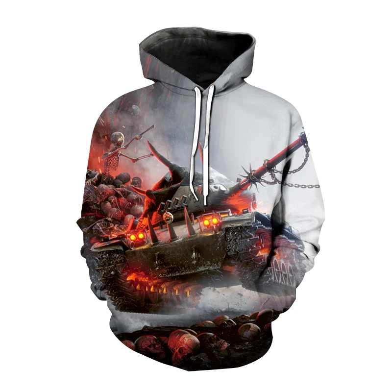 

Men's latest version "World of Tanks" hoodie 3D printing unisex sweatshirt Men's brand hoodie casual hoodie game jacket style