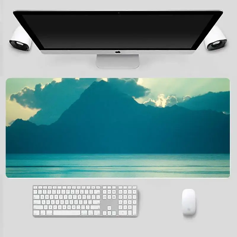 

Simple scenery Locking Edge Mouse Pad Game Desk Table Protect Game Office Work Mouse Mat pad X XL Non-slip Laptop Cushion