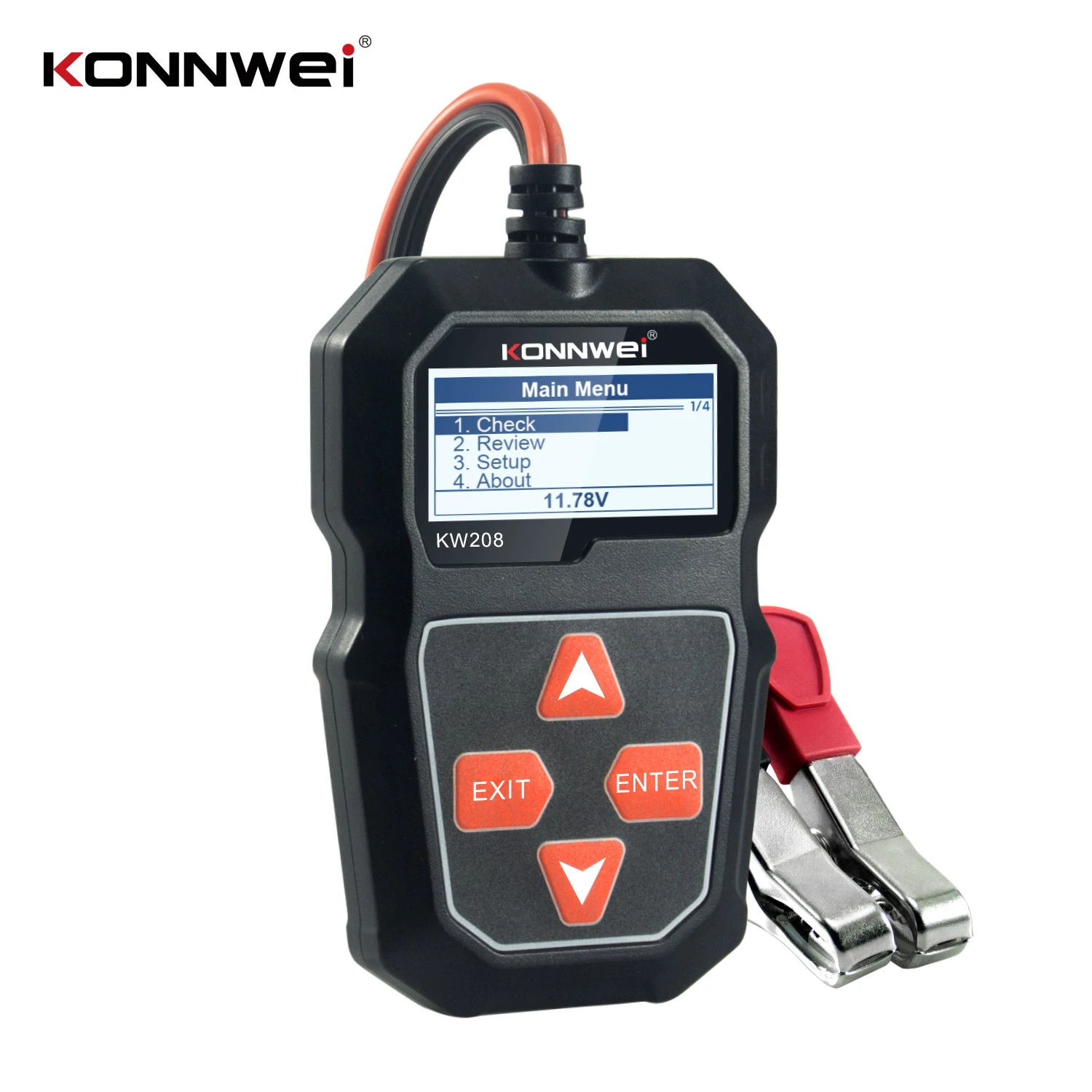 KONNWEI KW208 12V Battery Test Battery Detector Car Battery Charger Tester Analyzer Car Charging Loading Tester Analyzer Tool