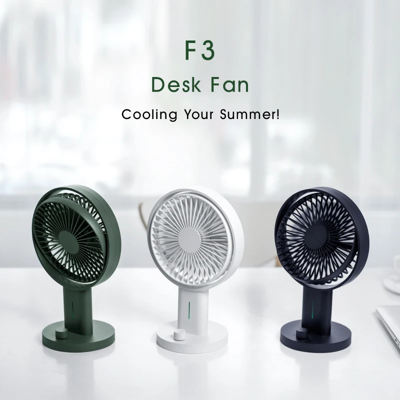 

Angle Adjustable Desk Fan with Light Portable Mini Table Fan Stable Natural Cooling Fan Silicone Anti-slip Base Fan For Home