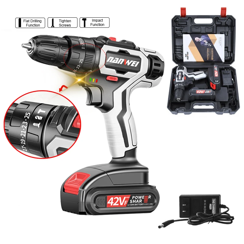 

Impact Electric Drill Electric screwdriver Cordless Screwdriver Cordless Drill Power Tools Hammer Drill Electric Drill Hand
