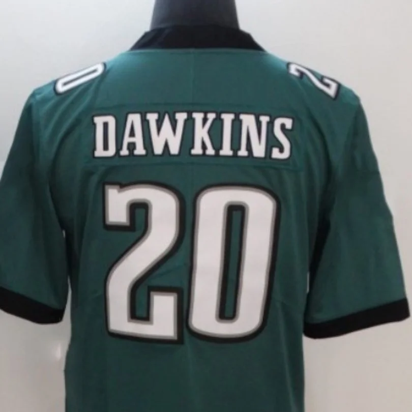 

American Stitch Dawkins 20 Green White And Black Embroidery Eagles Football Jersey For Mens S,M,L,XL,XXL,XXXL
